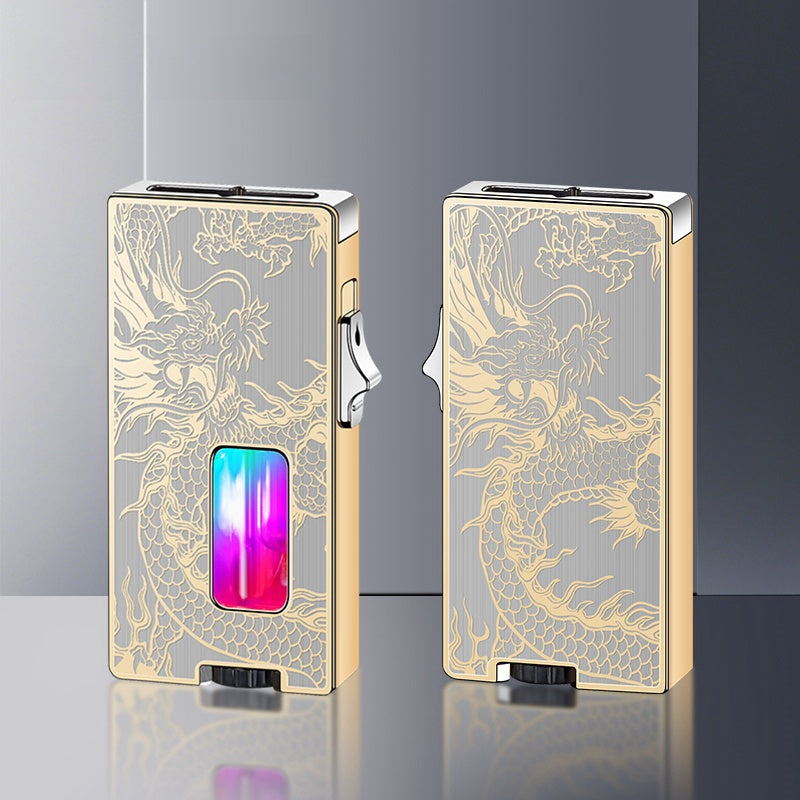 FY-Roxia Magic Flame Lighter - Windproof Torch Lighter with Vibration Ignition, New Wide Yellow Flame Design for Kitchen & Outdoor Use, Perfect Gift