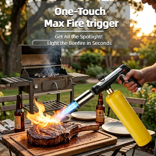 FYROXIA Propane Torch with Safety Lock and Max Fire for Cooking