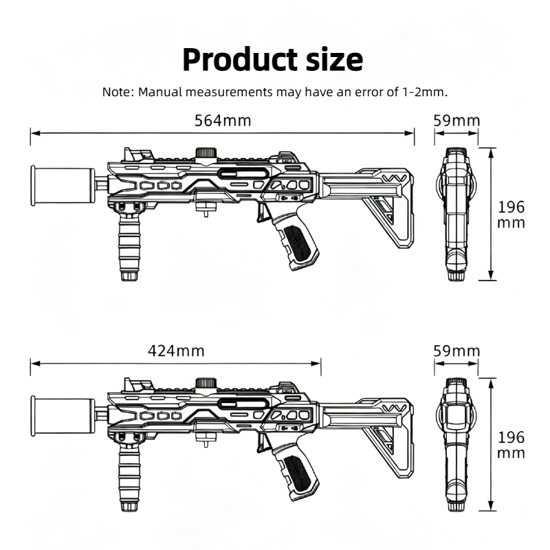 FYROXIA Tactical Propane Torch Gun with Detachable Grip for BBQ