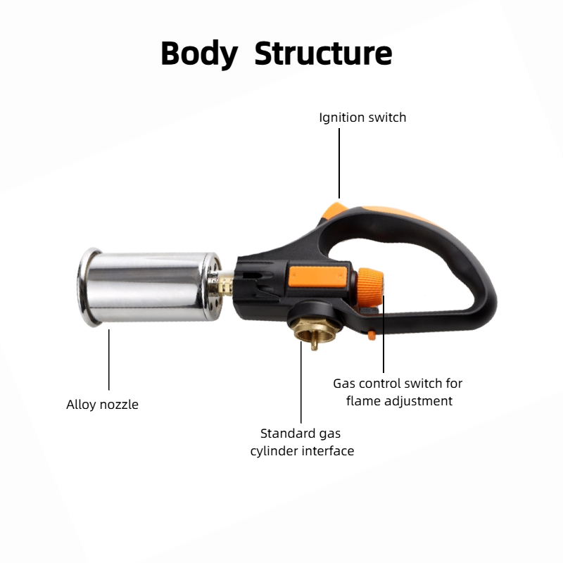 FYROXIA 1300C Max Temperature Propane Blowtorch for Outdoor BBQ