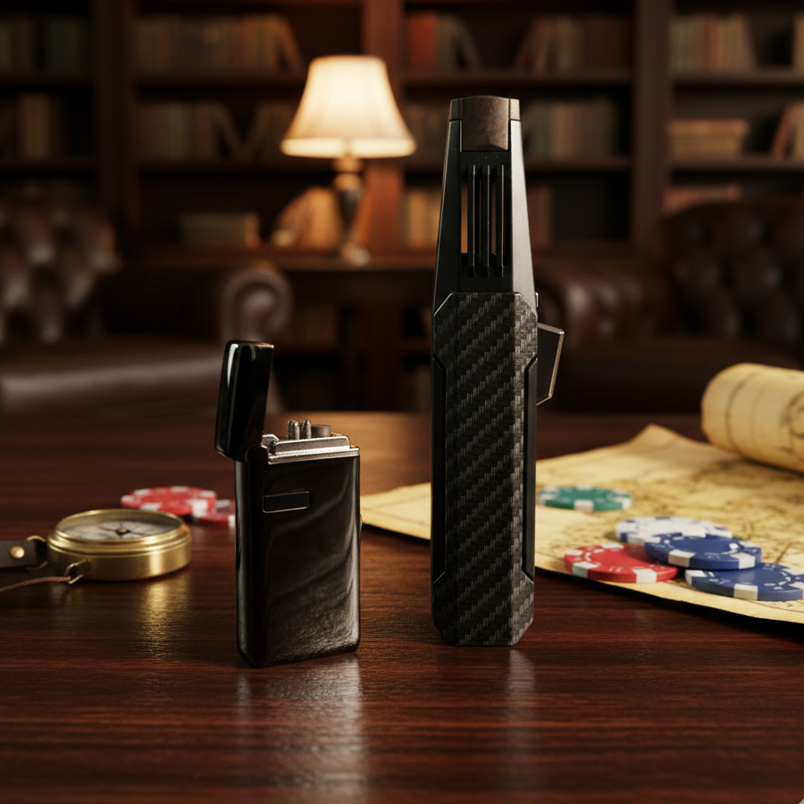 FY-Roxia High Jet Starter Pack - Set de 2 Encendedores de Soplete Potentes, Flama Azul Contra Viento - Ideal para Cocina, BBQ y Outdoor.