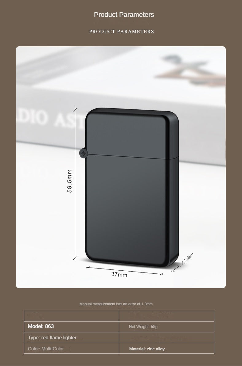 Windproof Metal Torch Lighter - Adjustable Red Flame Butane Jet Lighter for Camping & BBQ