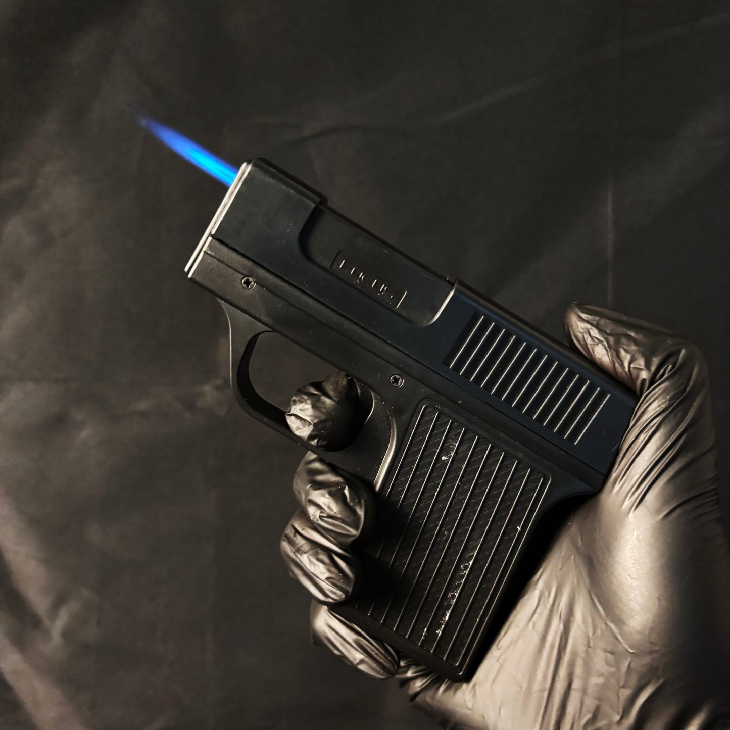 FY-Roxia Gun Lighter - Windproof Plastic Torch Lighter for Kitchen & Outdoor, Cool Black Design with Blue Flame, Ideal Giftme, Ideal Gift