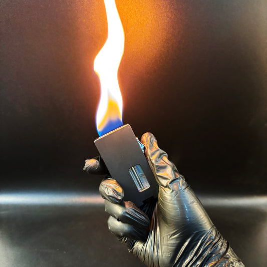 FY-Roxia Magic Flame Lighter - Windproof Torch Lighter with Vibration Ignition, New Wide Yellow Flame Design for Kitchen & Outdoor Use, Perfect Gift