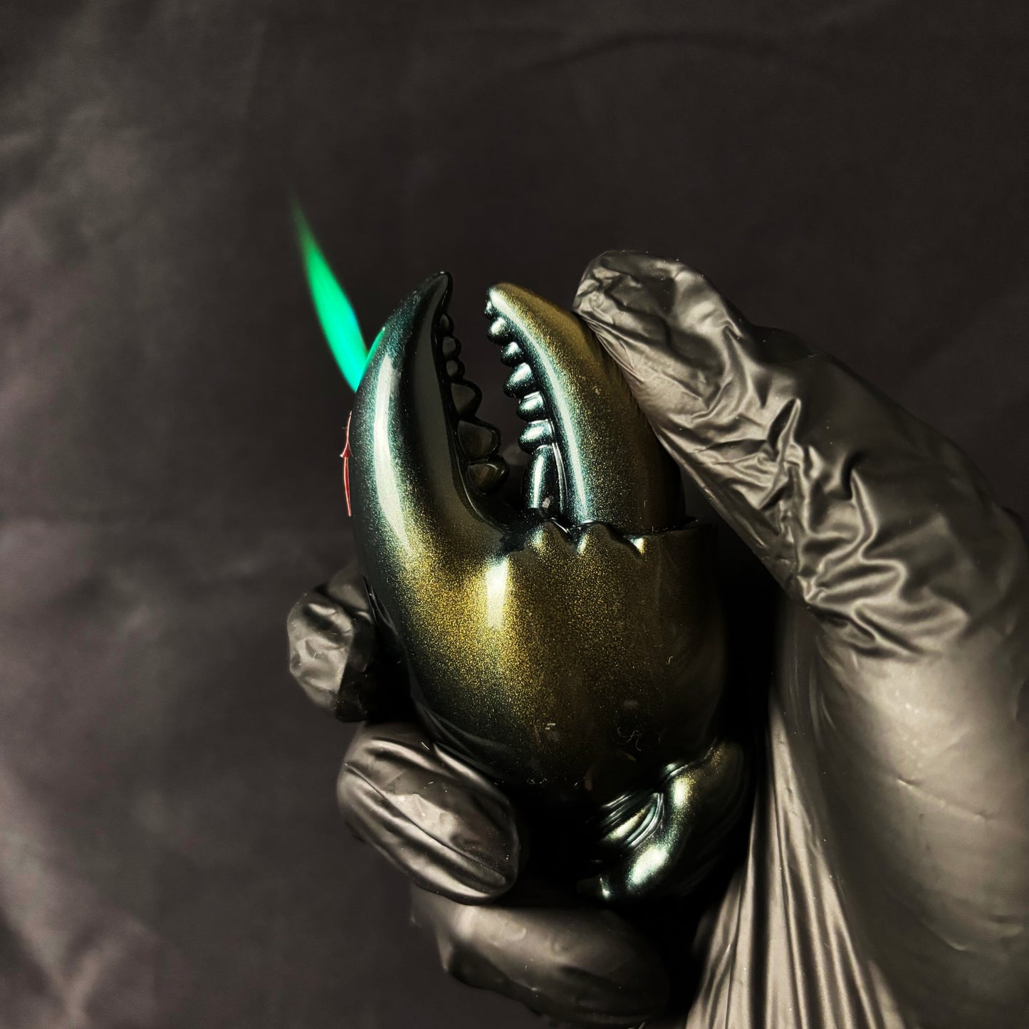 FY-Roxia Crab Lighter - Windproof Metal Torch Lighter for Kitchen & Outdoor, Green Flame, Cool Gift Idea