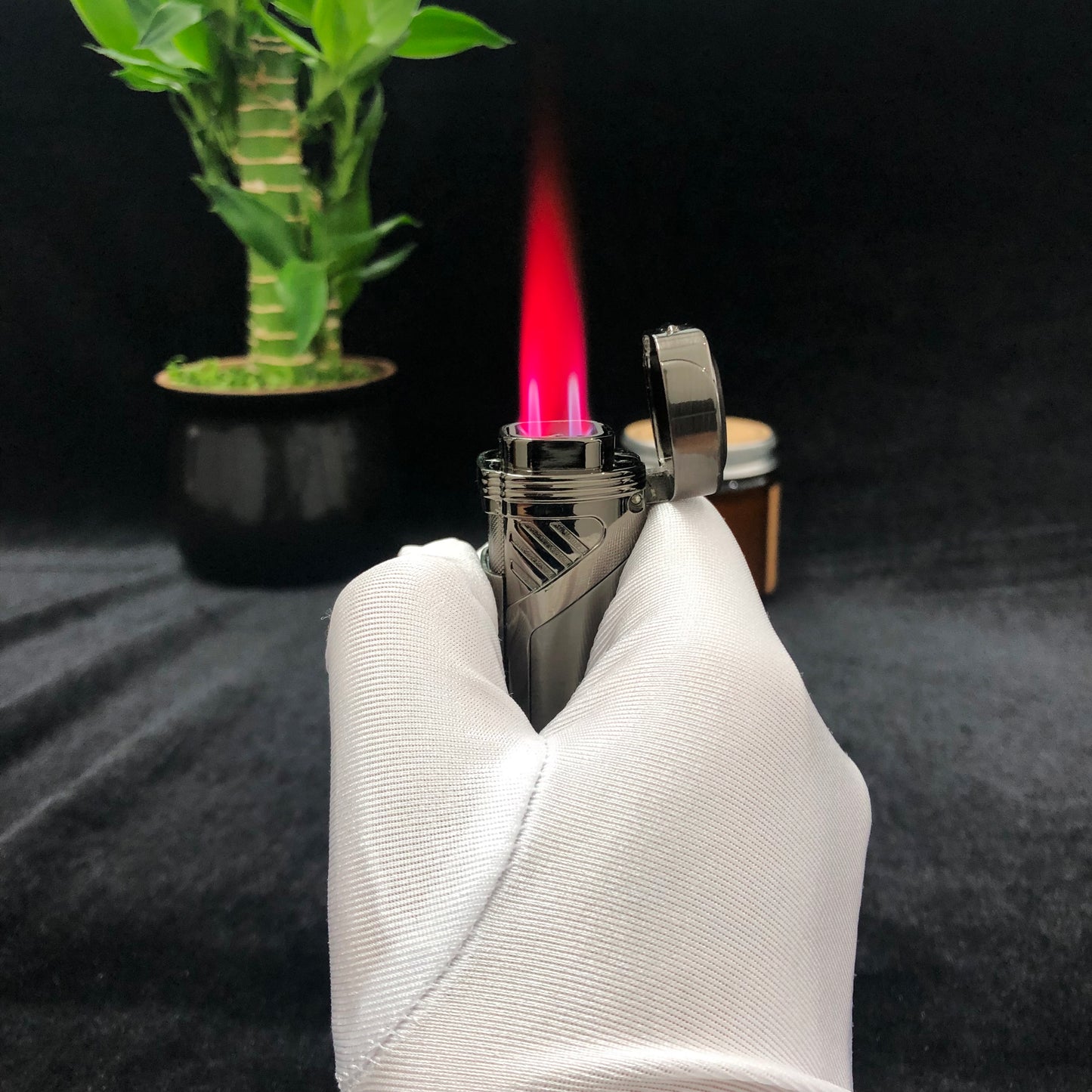 FY-Roxia Red Killer Torch Lighter - Windproof Metal Lighter for Kitchen, Candles & Outdoor Survival - Cool Gift with Red Flame - Durable & Stylish